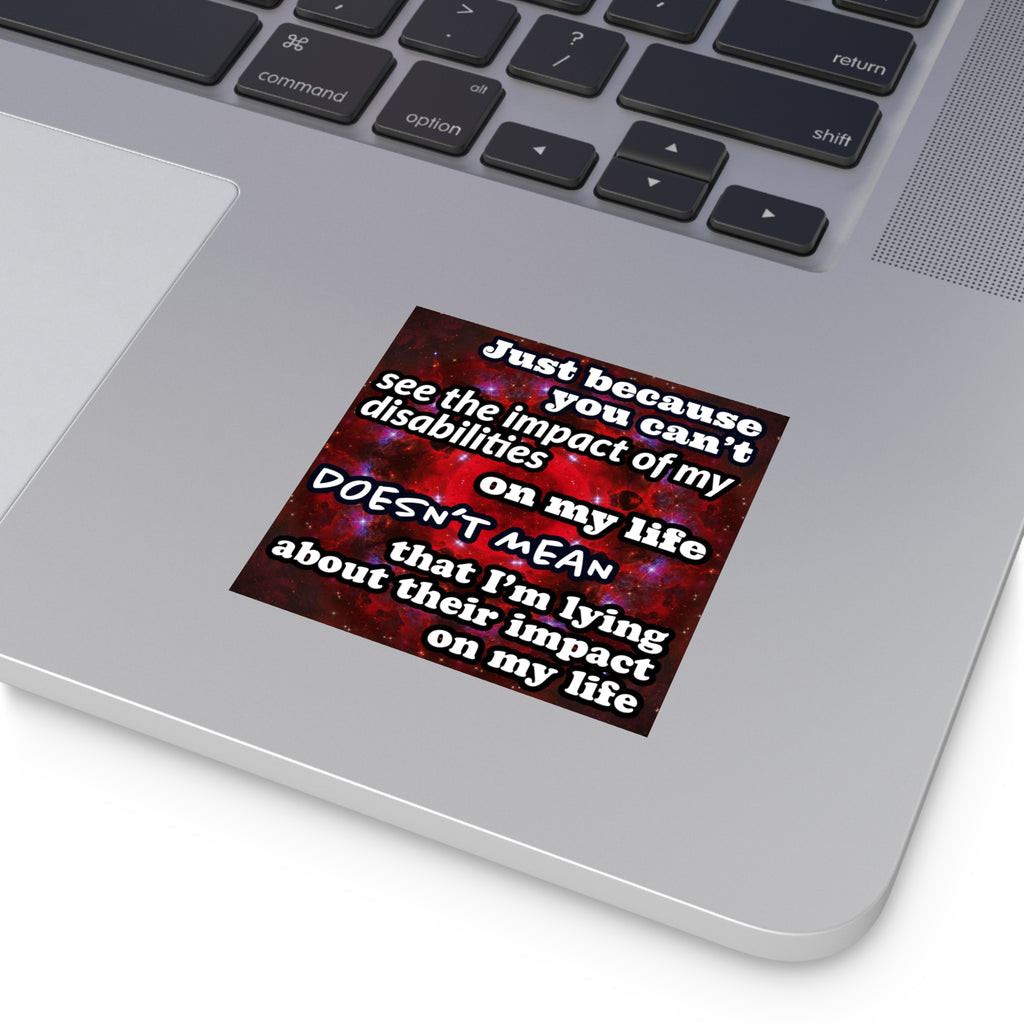 Katerina's Battle Symphony Desires "Just Because You Can't" Square Stickers, Indoor\Outdoor