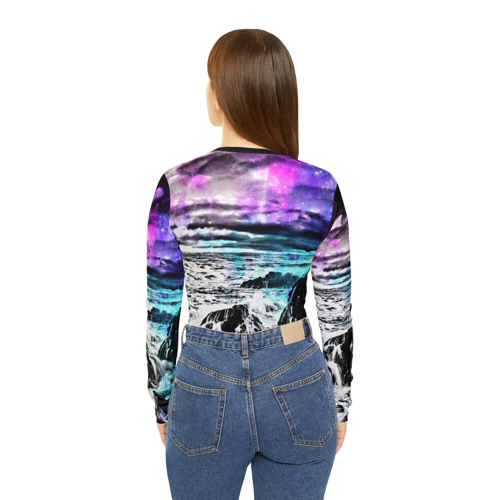 Lover's Creation's Heaven Cosmic Falls Dreams Long Sleeve V-neck Shirt