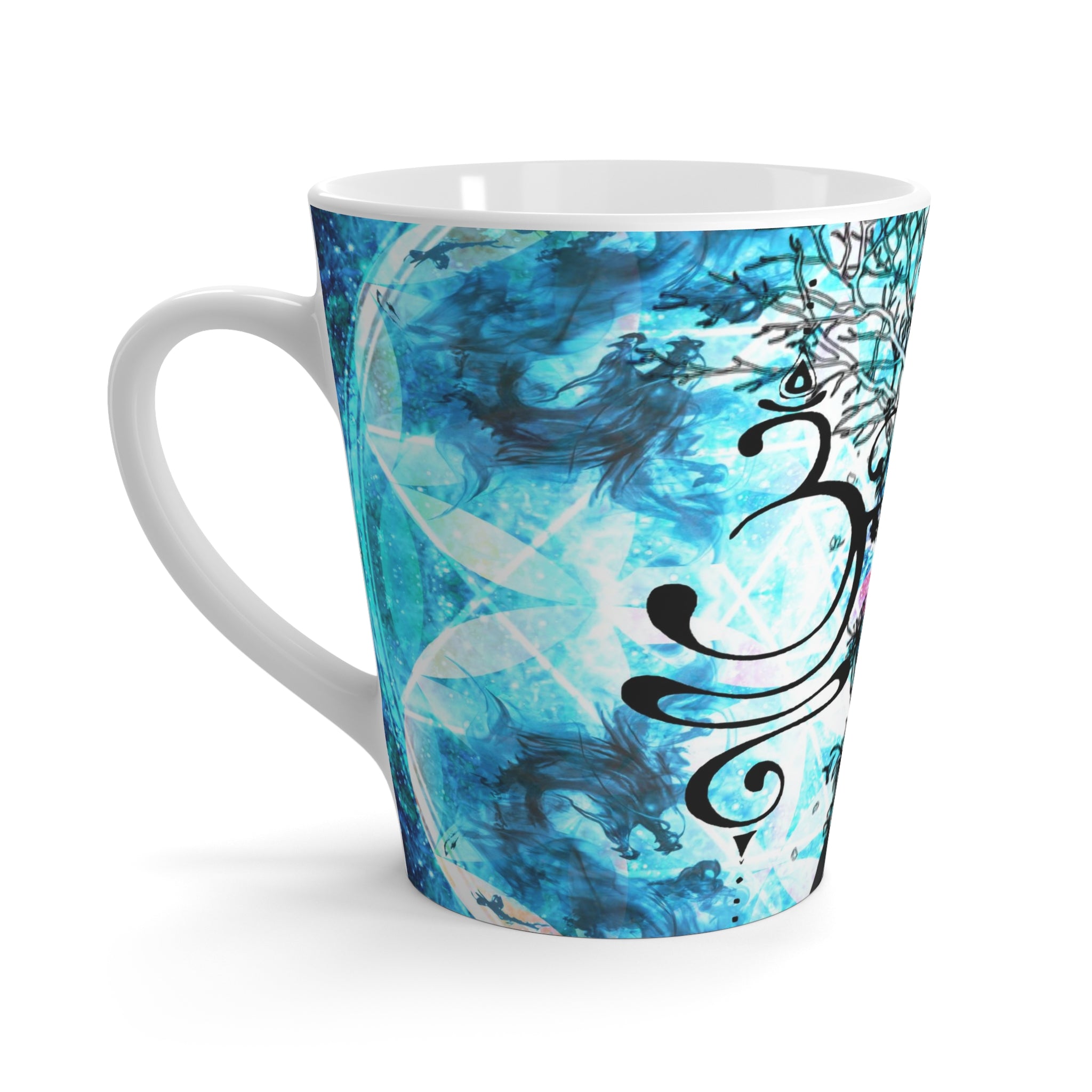 Amen Jin's all the White Horses Buddha Meditations Latte Mug