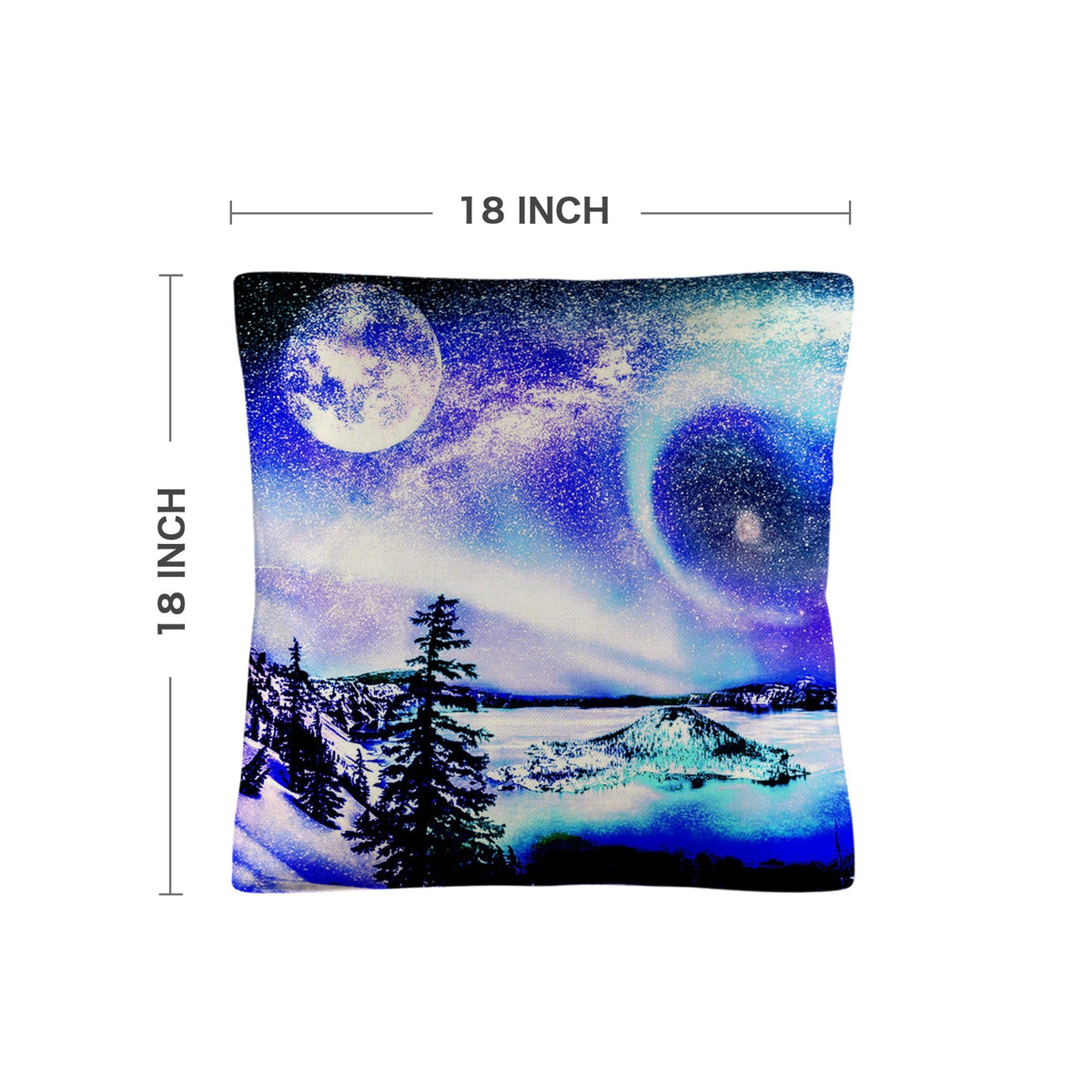 Katerina's Lolite Noel Yule Night Dreams Linen Throw Pillow 18" x 18" ( 1 Piece ) | Ships from USA
