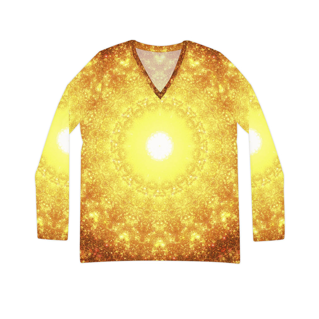 Katerina's Autistic Gold Desires 2024 Long Sleeve V-neck Shirt