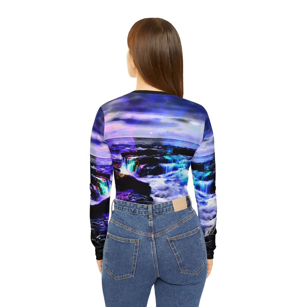 Ad Amorem Amisi Majickal Sea Dreams Women's Long Sleeve V-neck Shirt