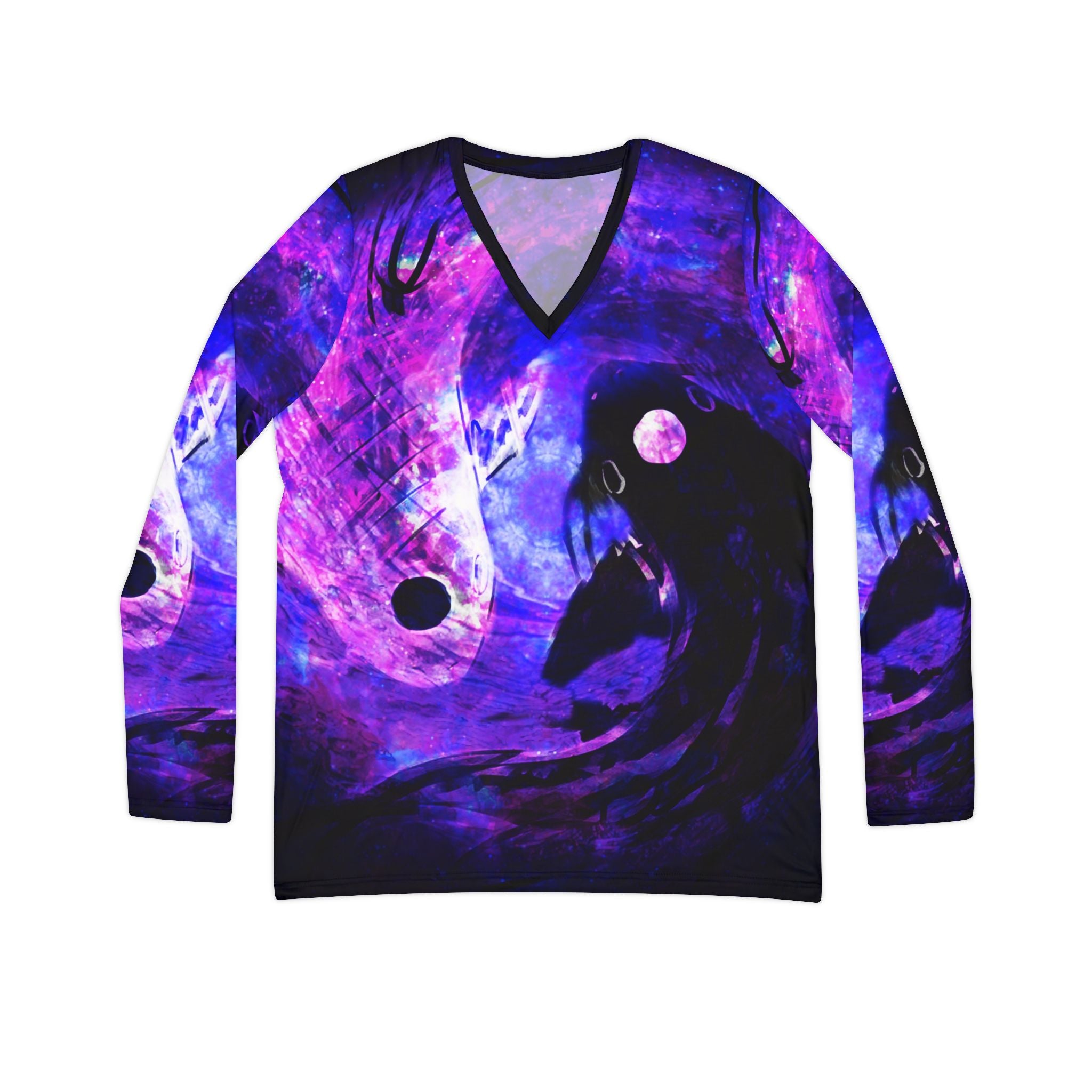 Ajna Koi Desires Women's Long Sleeve V-neck Shirt