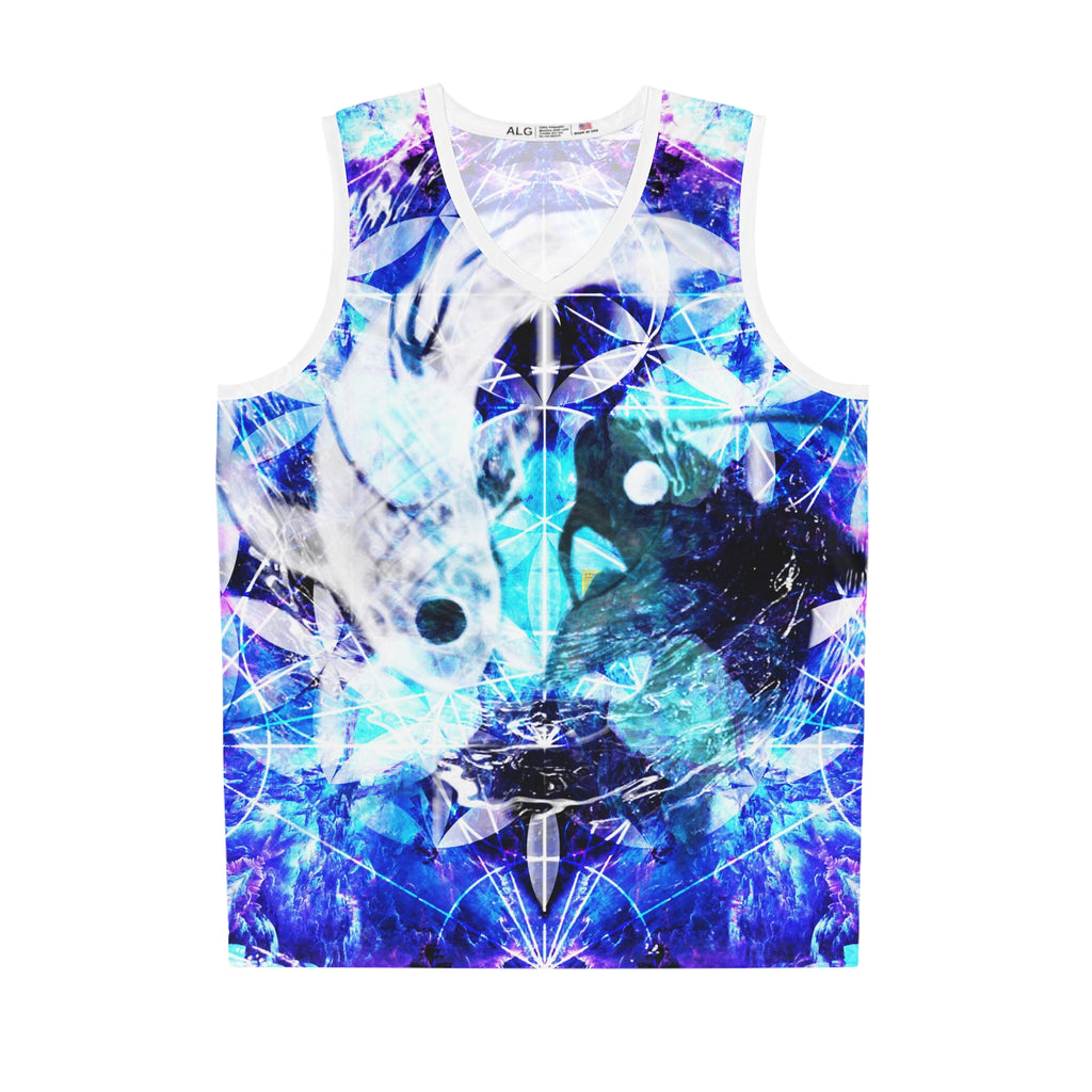 Amen Jin's Dragon's Gate Koi Meditations Basketball Jersey
