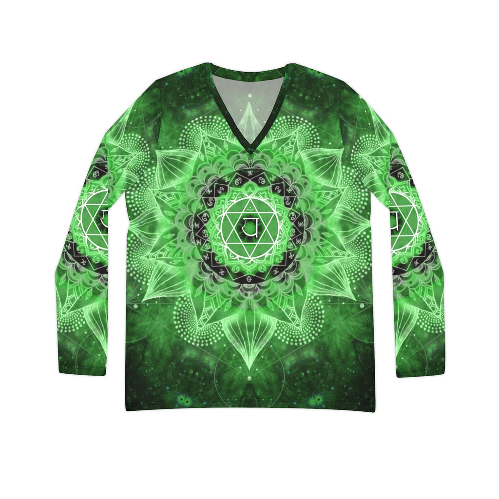 Anahata Meditations Long Sleeve V-neck Shirt