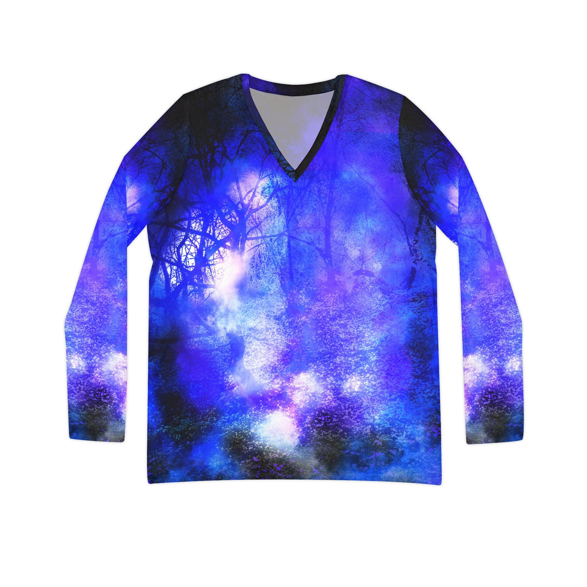 Katerina's Translyvanian Night Dreams Long Sleeve V-neck Shirt
