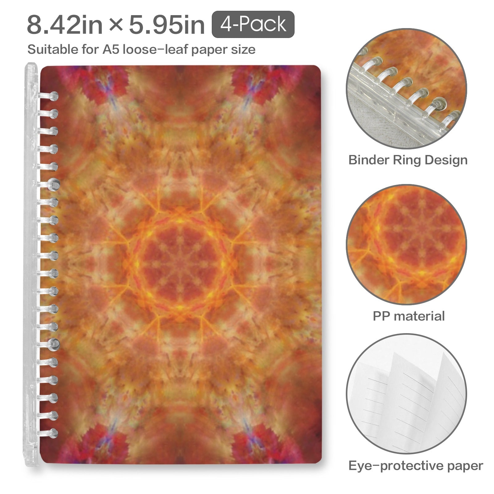Katerina's Supernova Desires Loose-Leaf Notebooks ( Cover Print, 4-Pack ) | Ships from USA