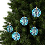 Amen Jin's all the White Horses Buddha Meditations Glass Ornaments