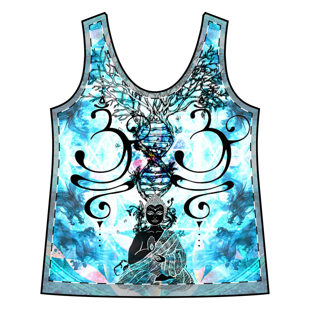 Amen Jin's All the White Horses Buddha Meditations Women's Racerback Tank