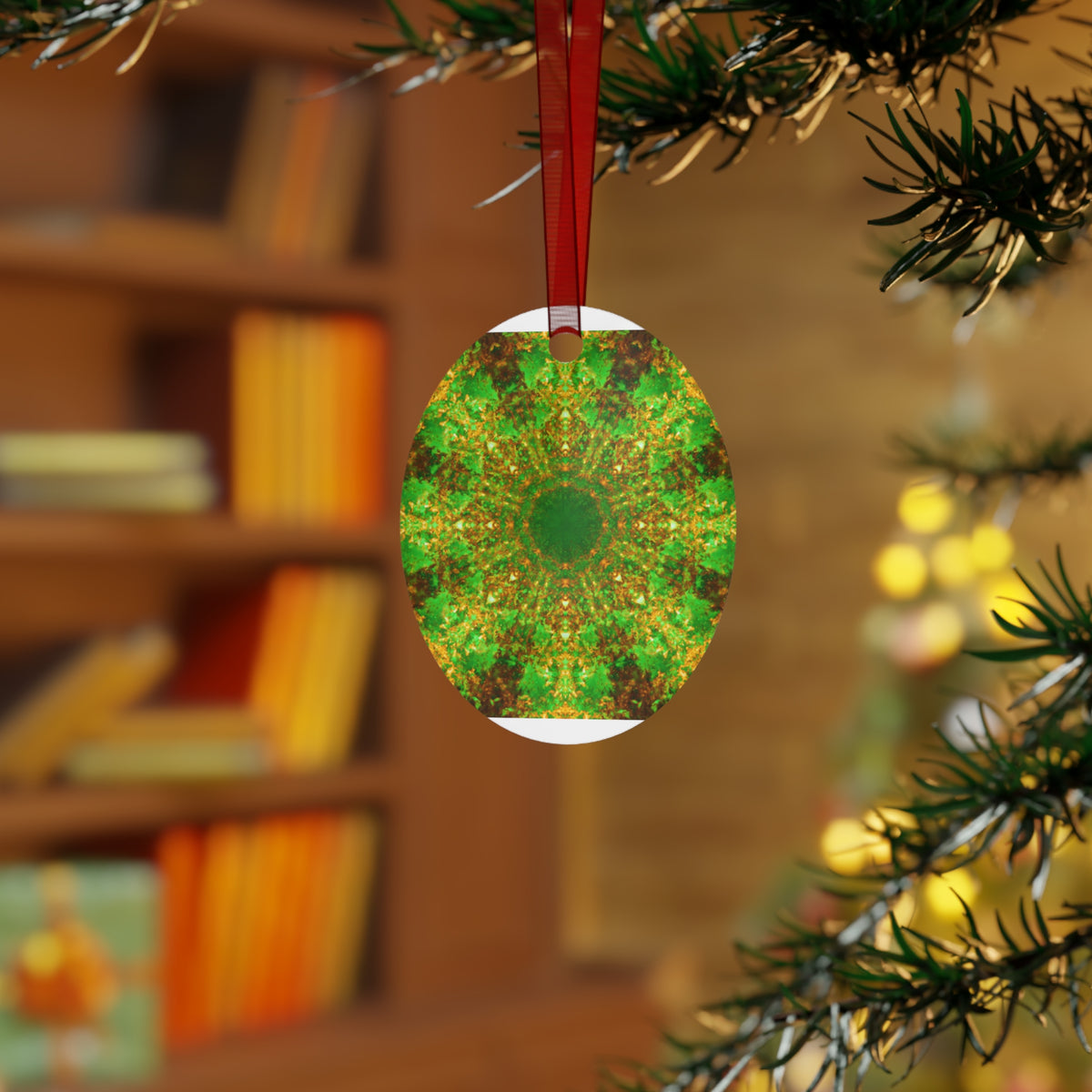 Katerina's Yule Lighted String Desires Metal Ornaments