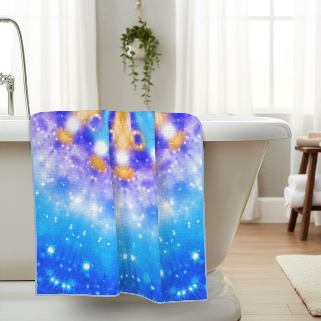 Katerina's Howl's Tomorrow Girl Desires Waffle Weave Bath Towel 29" x 58" | Ships from USA
