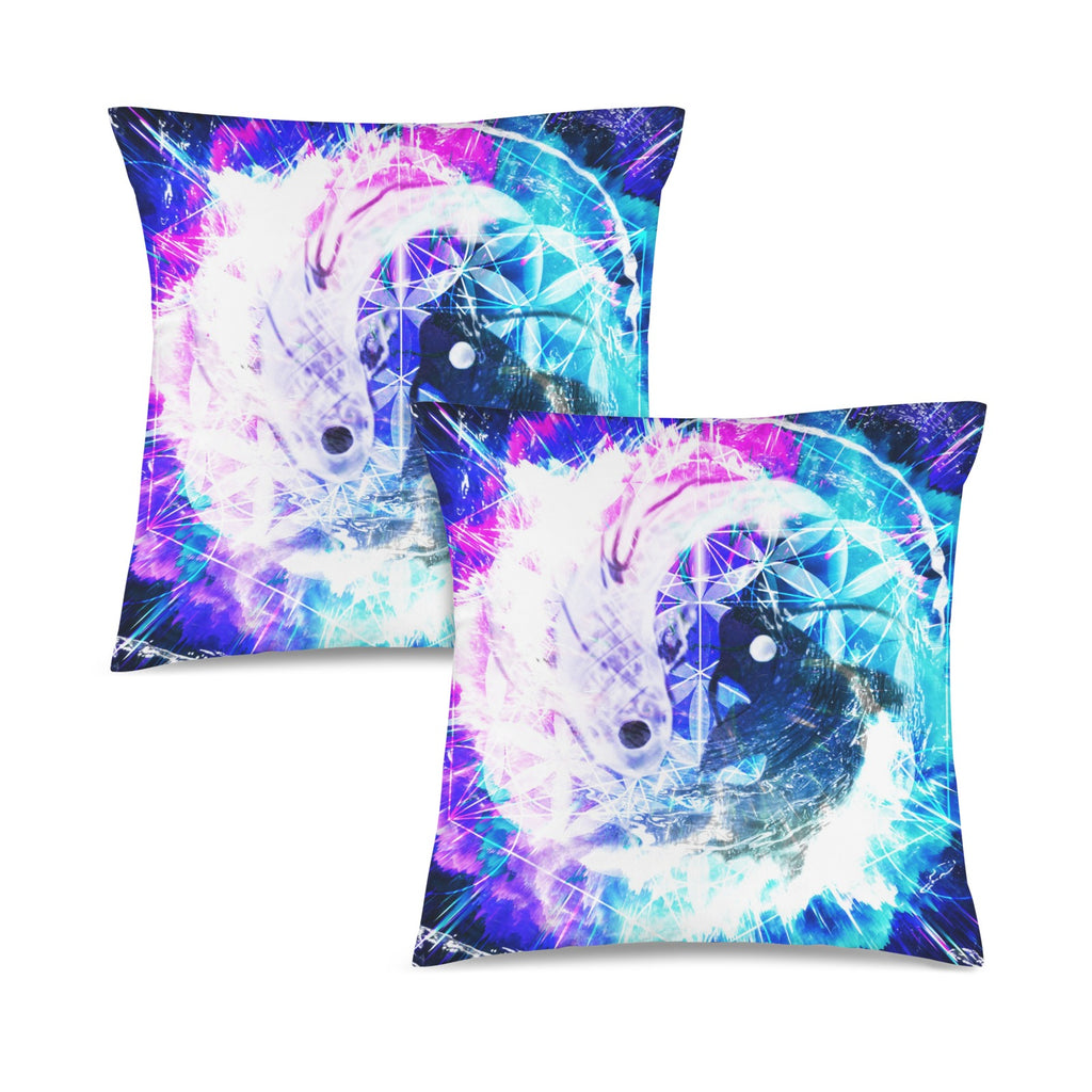 Creation's Koi Meditations Custom Pillow Cases 18" x 18" (2-Pack) | Ships from USA