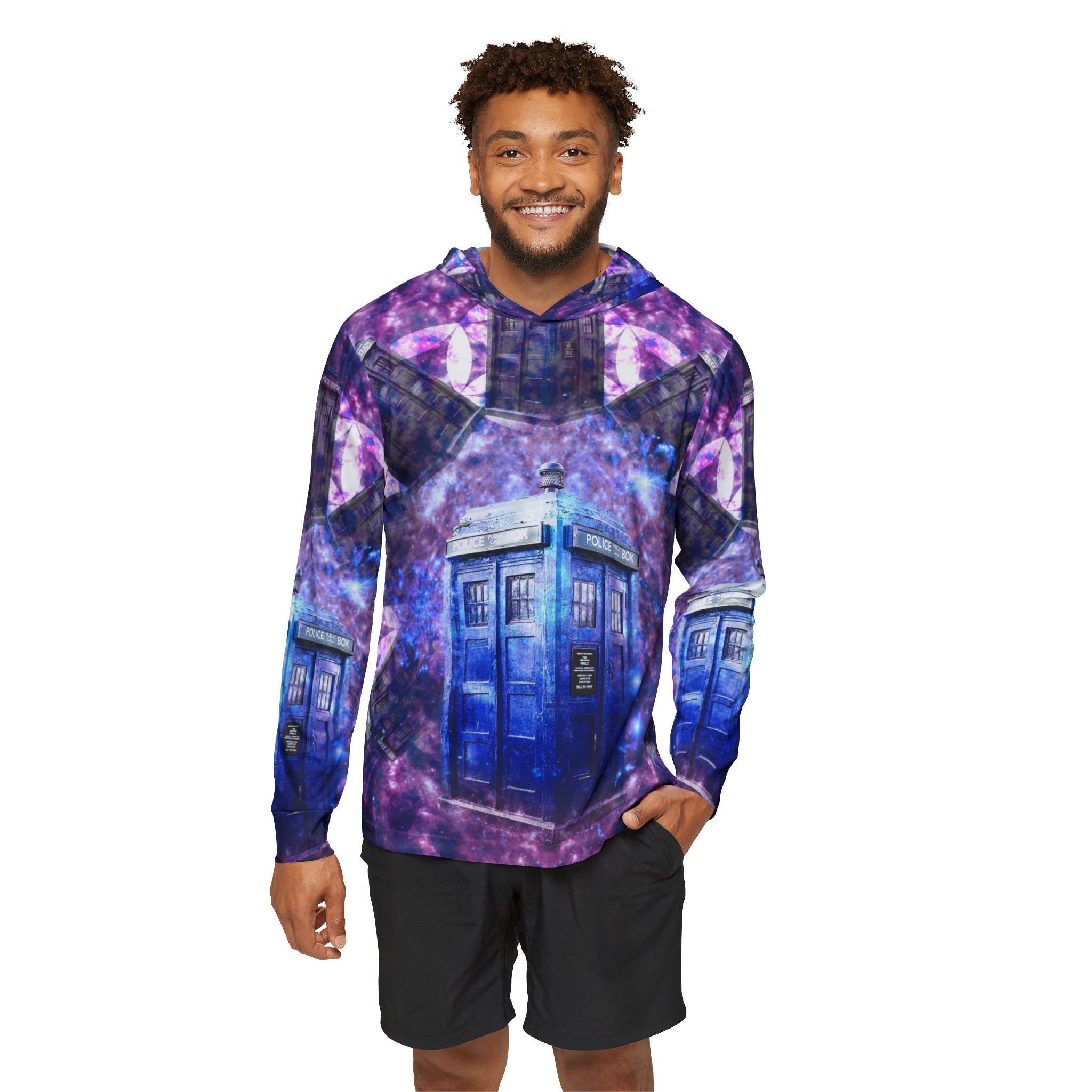 Katerina's Through TIme and Space Desires Doctor Meditations Men's Warmup Hoodie