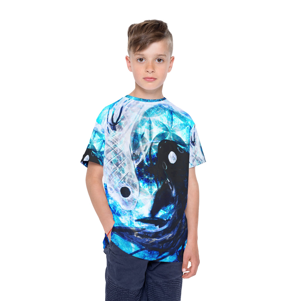 Amen Jin's all the White Horses Desires Koi Meditations Kids Sports Jersey