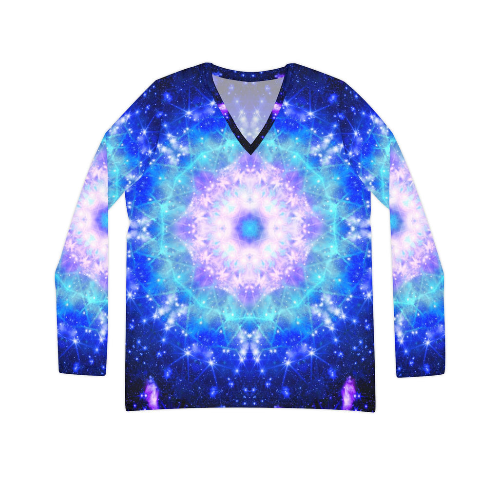 Amen Jin's Eros and Psyche Desires Women's Long Sleeve V-neck Shirt