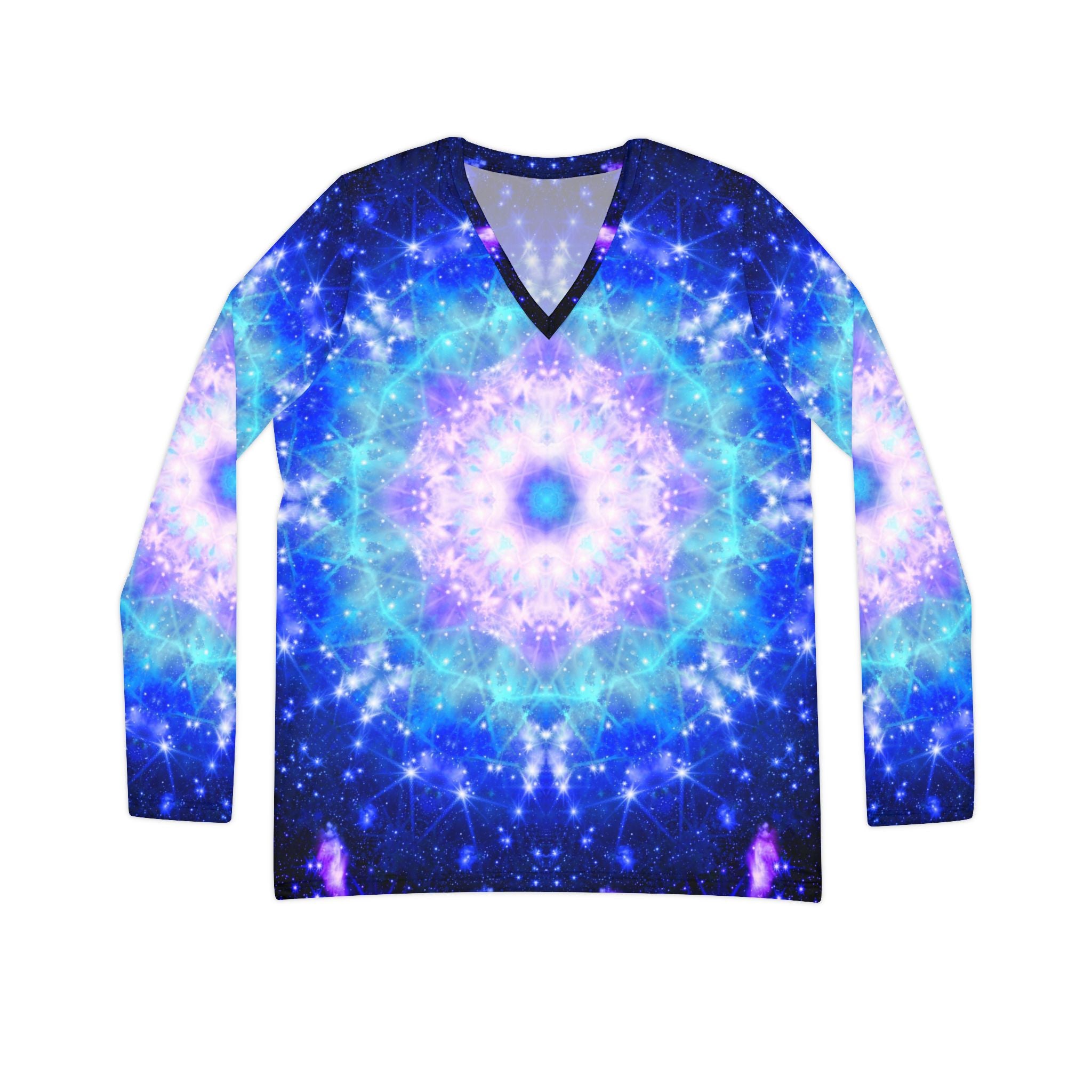 Amen Jin's Eros and Psyche Desires Women's Long Sleeve V-neck Shirt