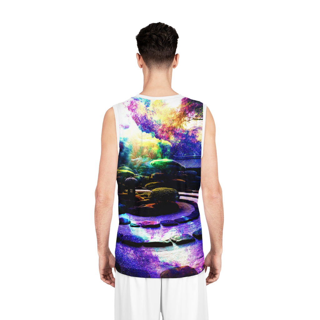 Spirited Marie Wide Awake Tranquil Garden Dreams Basketball Jersey