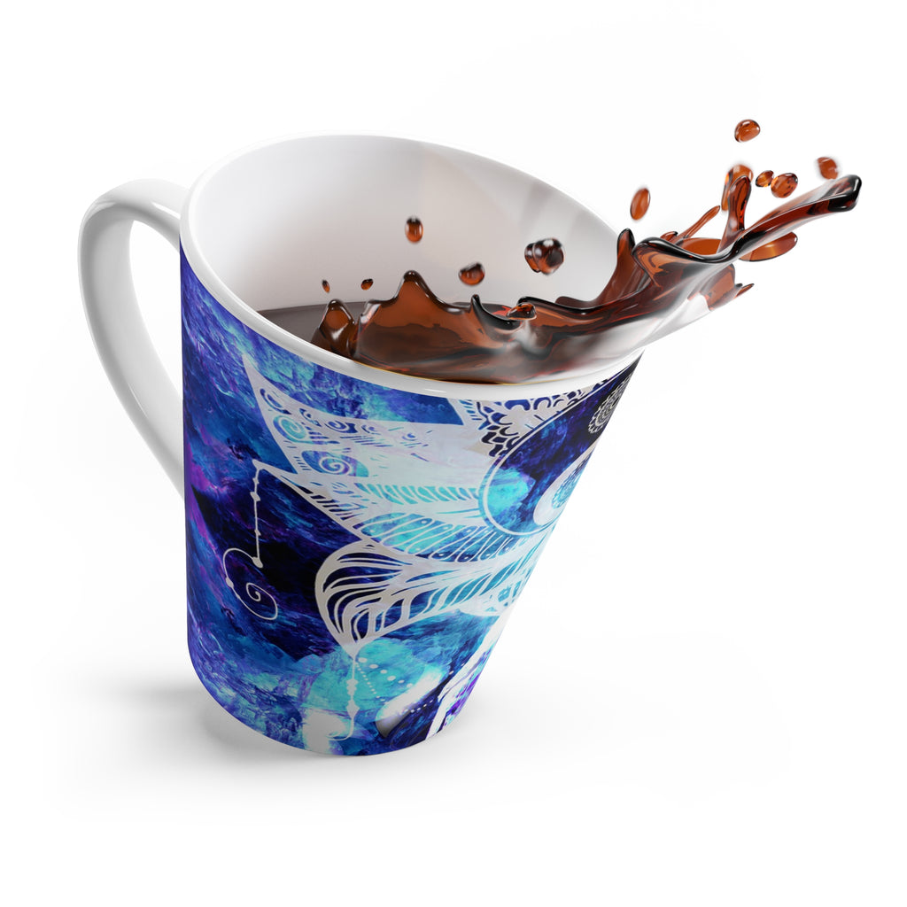 Amen Jin's Dragon's Gate Lotus Meditations Latte Mug