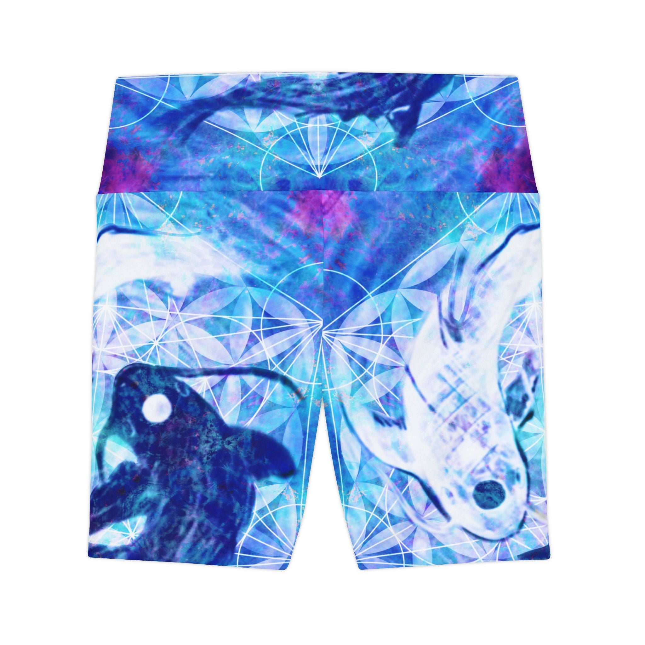 Amen Jin's Lotus Desires Koi Meditations Women's Workout Shorts