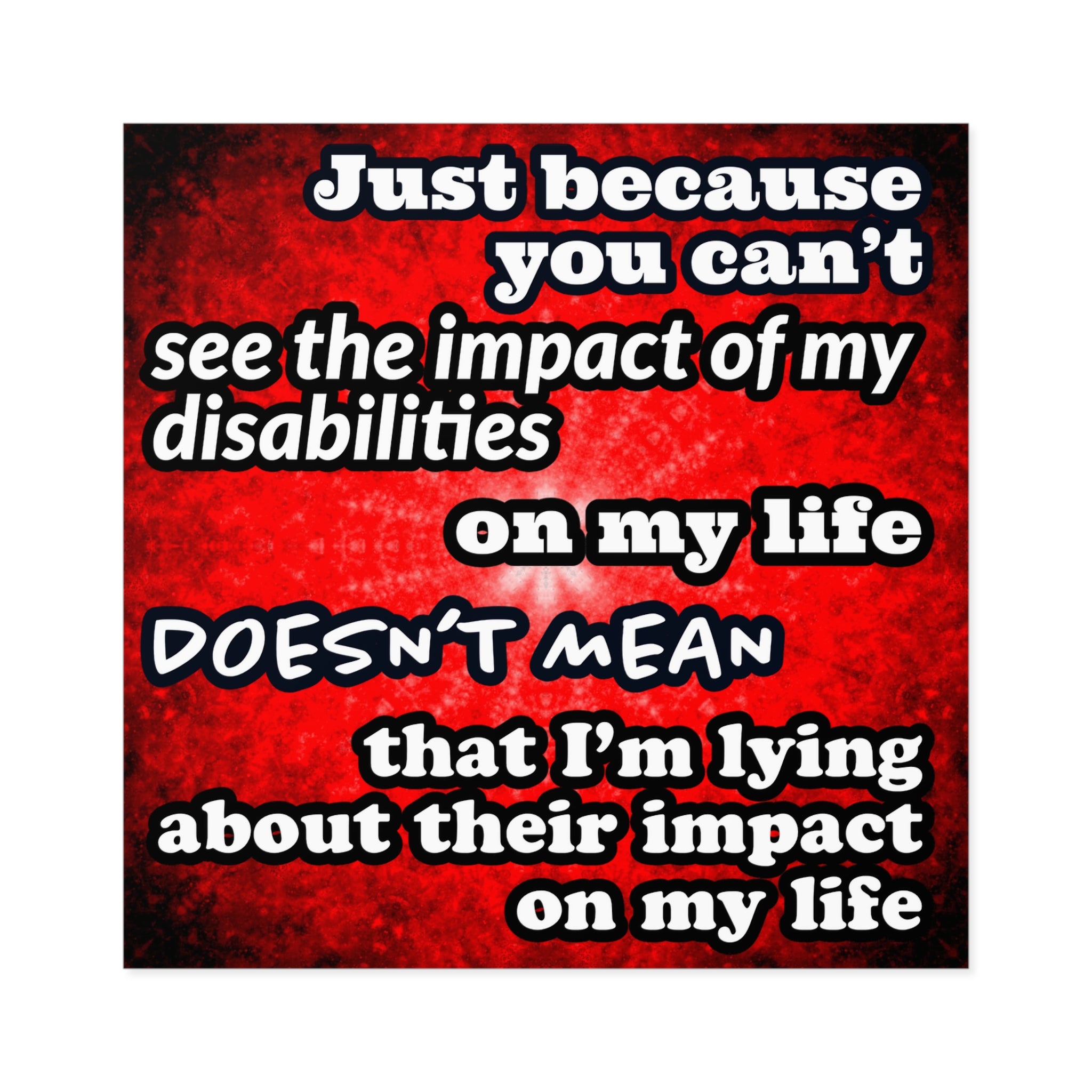 Katerina's Battle Symphony Desires 2024 "Just Because You Can't" Square Stickers, Indoor\Outdoor