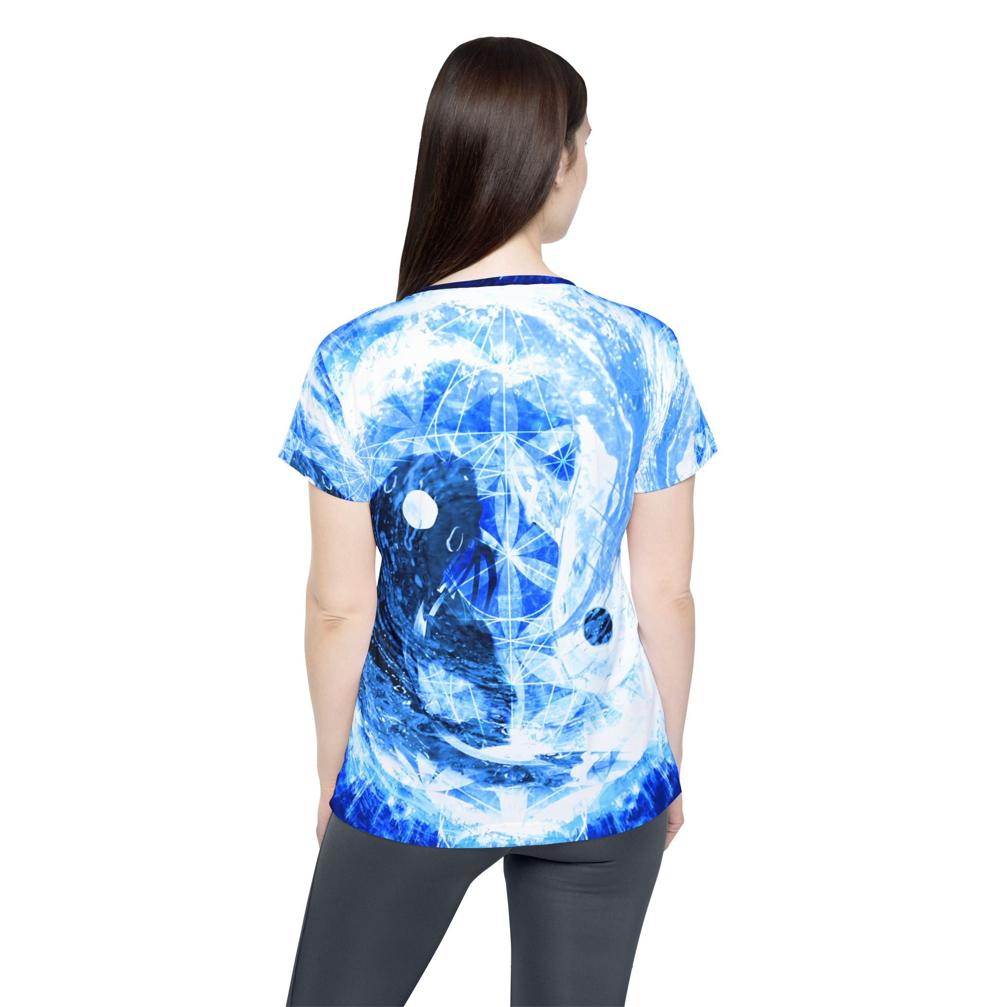 Amen Jin's Blue Sun Koi Meditations Women's Sports Jersey