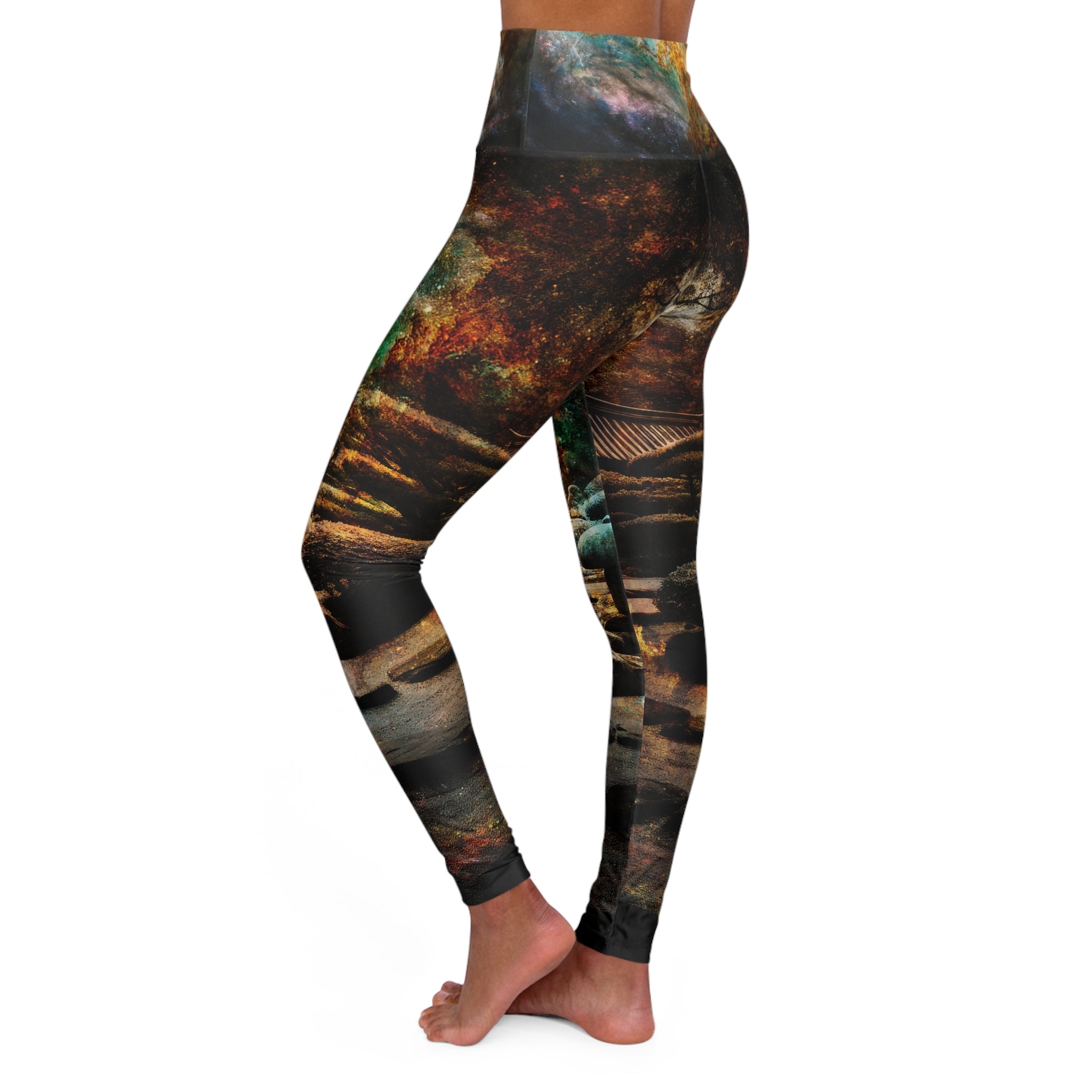 Breathe Again Tranquil Garden Dreams High Waisted Yoga Leggings