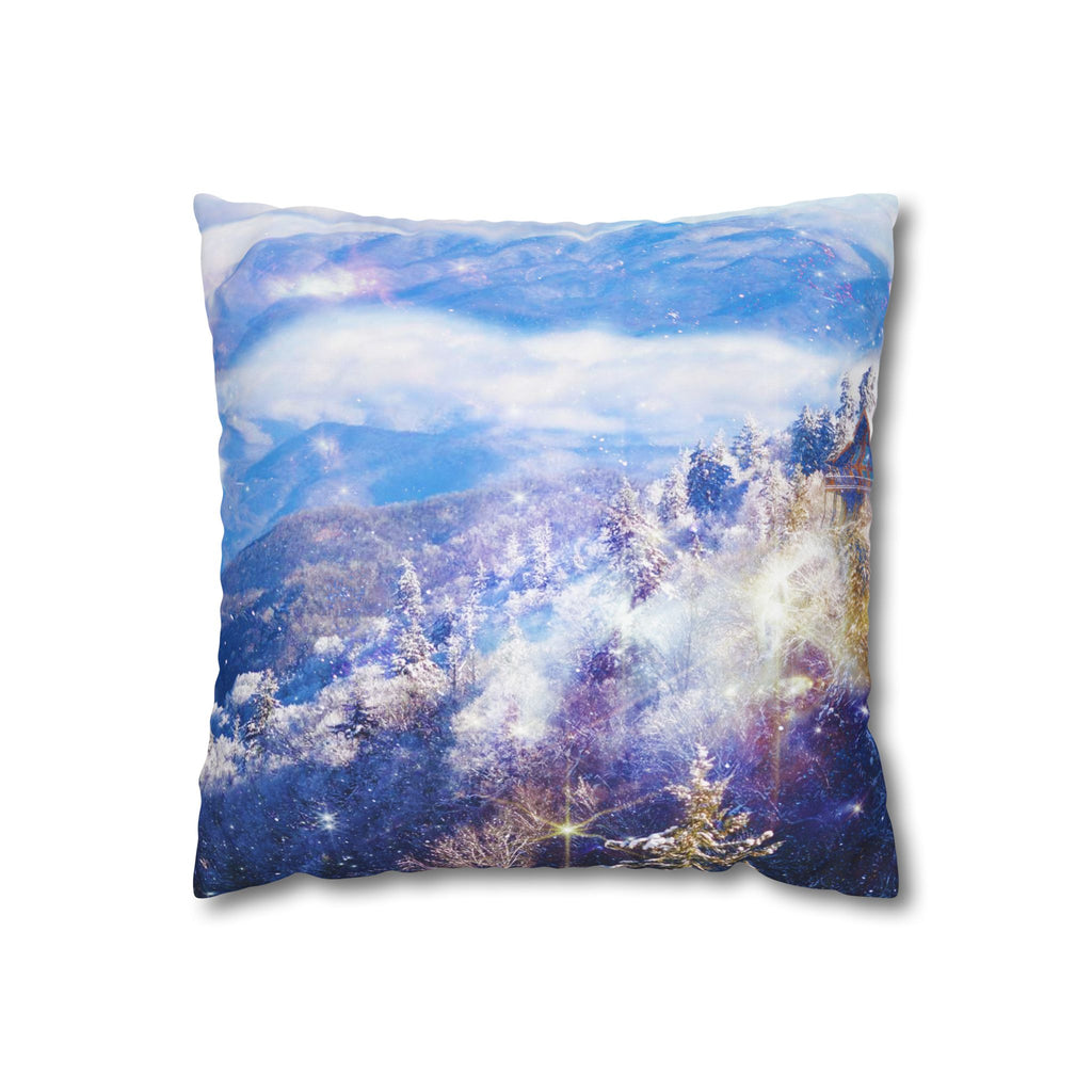 Katerina's Light a Way Smoky Mountain Dreams Square Poly Canvas Pillowcase