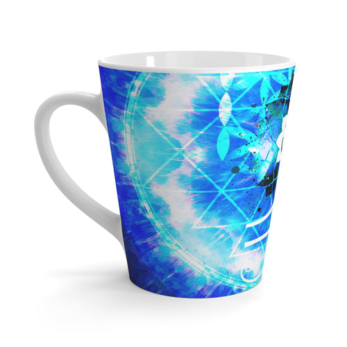 Amen Jin's Blue Sun Fairy Om Meditations Latte Mug