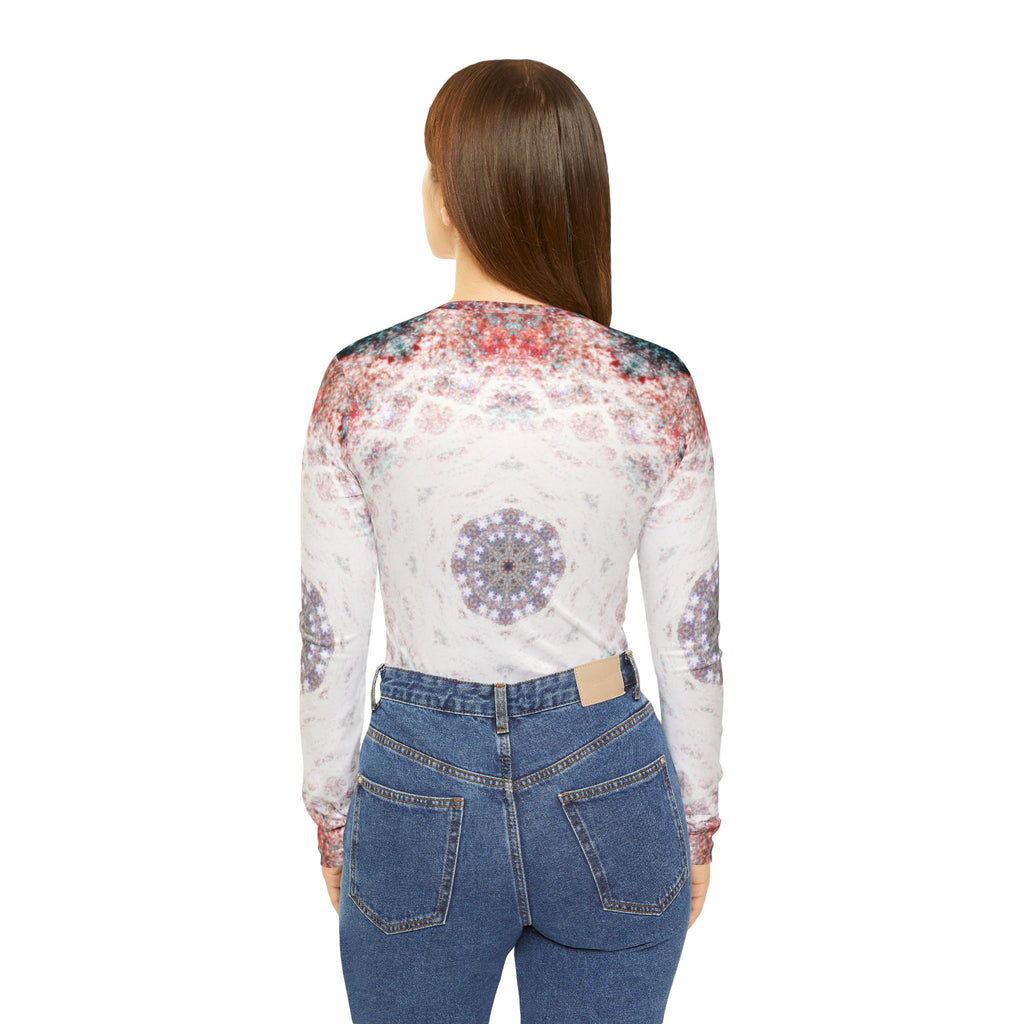Candy's Yuletide Angel Voices Desires Women's Long Sleeve V-neck Shirt