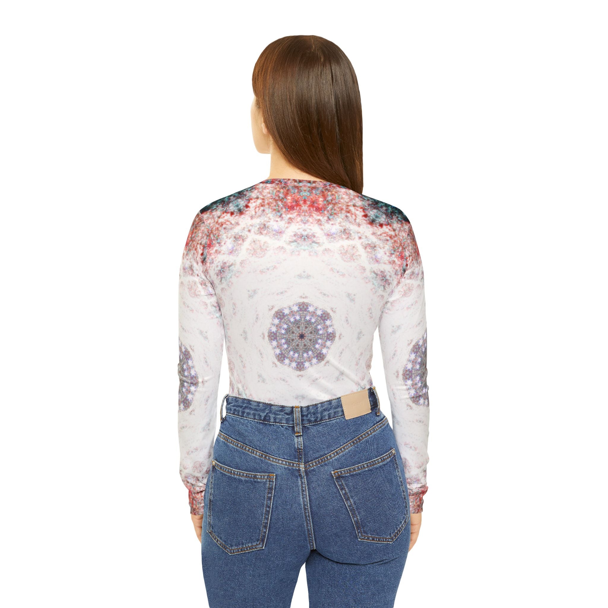 Candy's Yuletide Angel Voices Desires Women's Long Sleeve V-neck Shirt