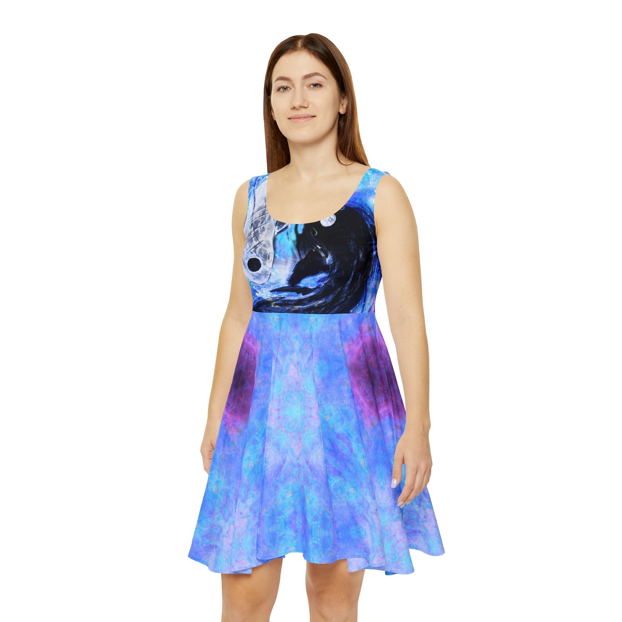 Amen Jin's Lotus Desires Koi Dreams Women's Skater Dress