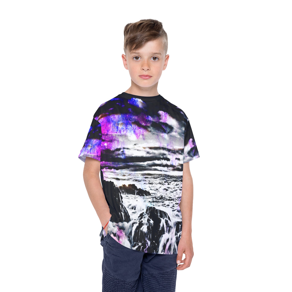 Rainbow Universe Cosmic Falls Dreams Kids Sports Jersey