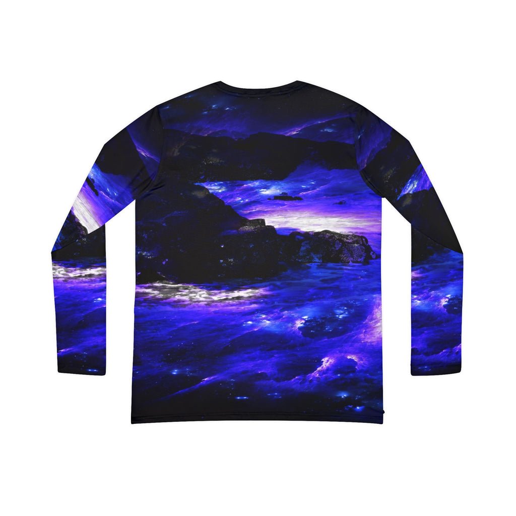 Amethyst Sapphire Somewhere on the Indian Ocean Dreams Women's Long Sleeve V-neck Shirt