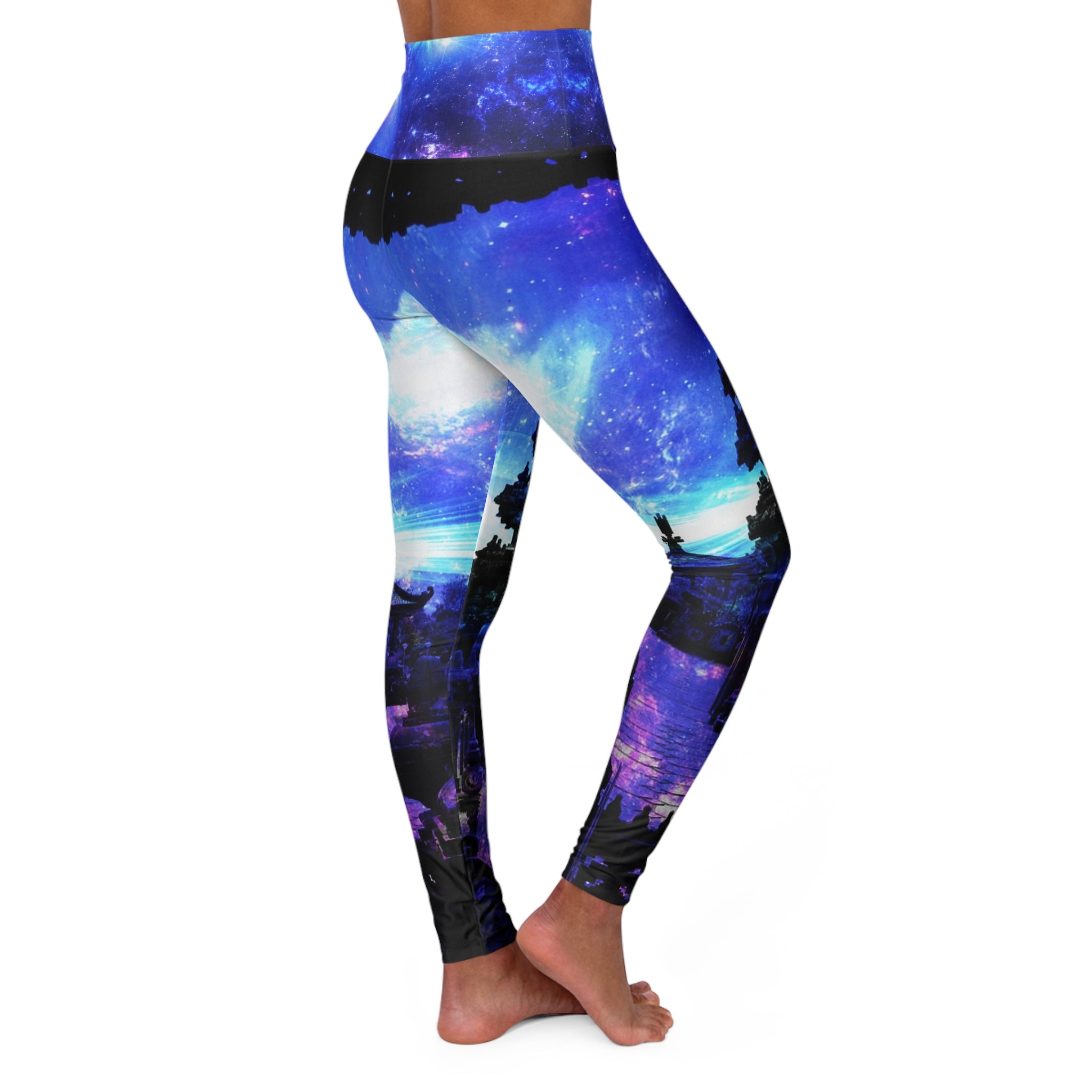 Iridescent Balinese Dreams High Waisted Yoga Leggings