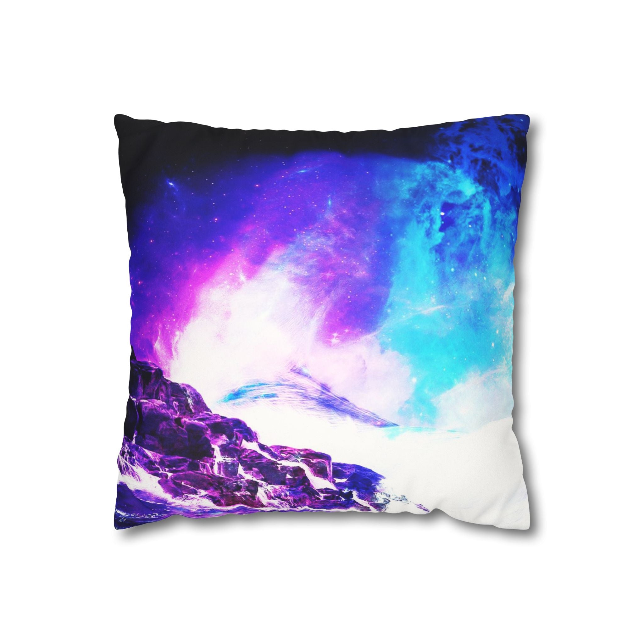 Creation's Heaven Serenity Bay Dreams Faux Suede Square Pillow Case