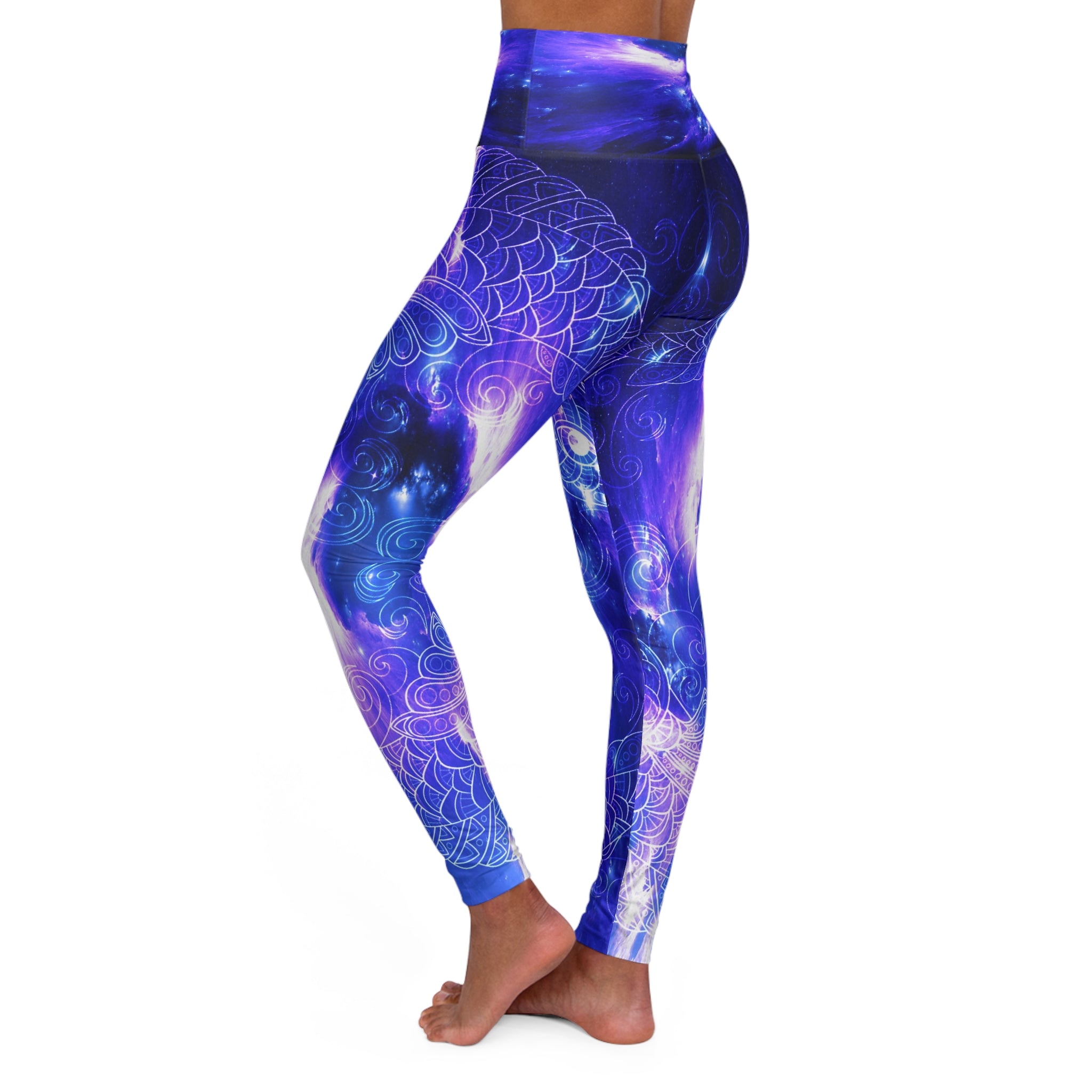 Amethyst Sapphire Koi Dreams High Waisted Yoga Leggings