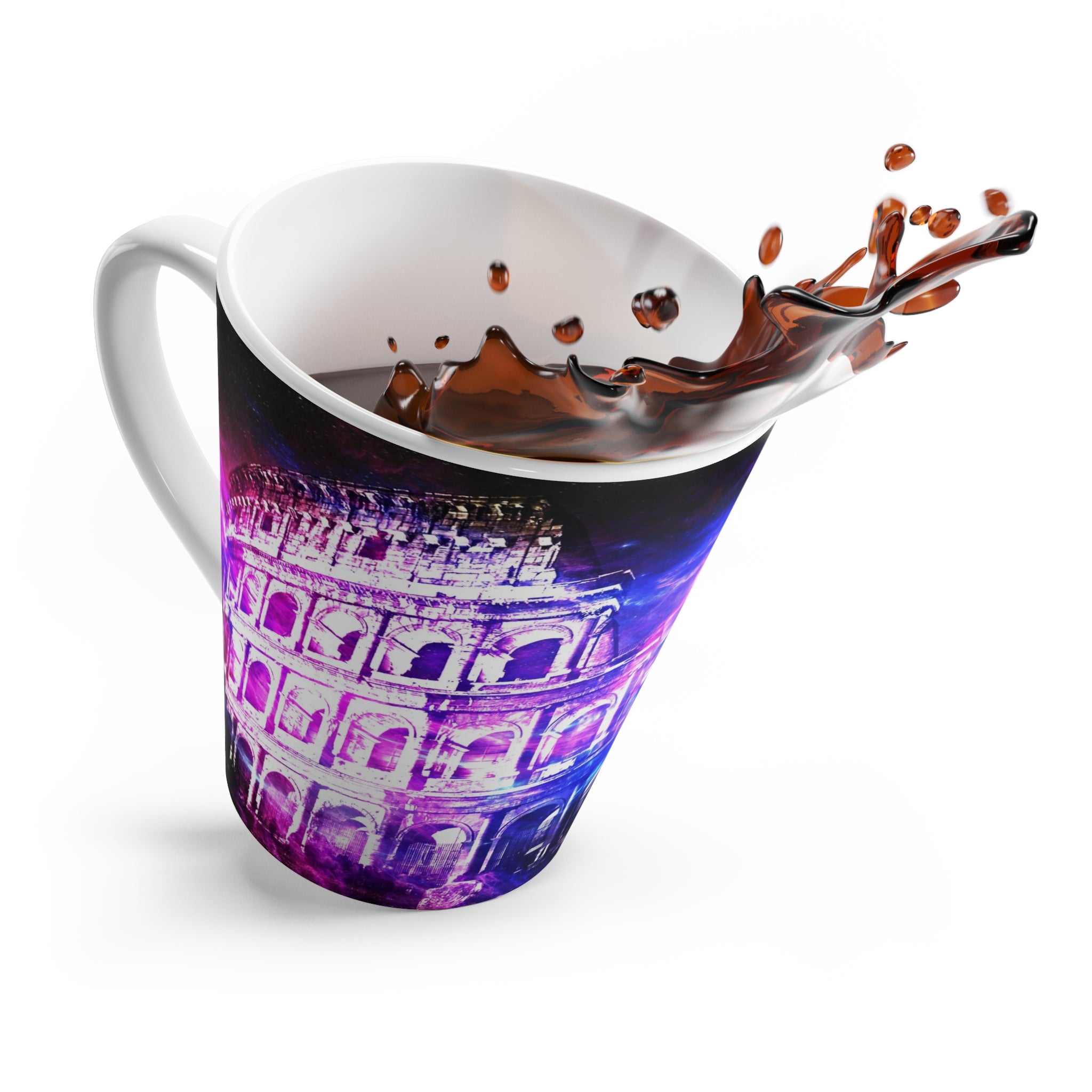 Amethyst Dreams of Roman Patterns Past Latte Mug