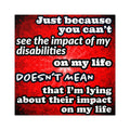 Katerina's Battle Symphony Desires 2024 "Just Because You Can't" Square Stickers, Indoor\Outdoor