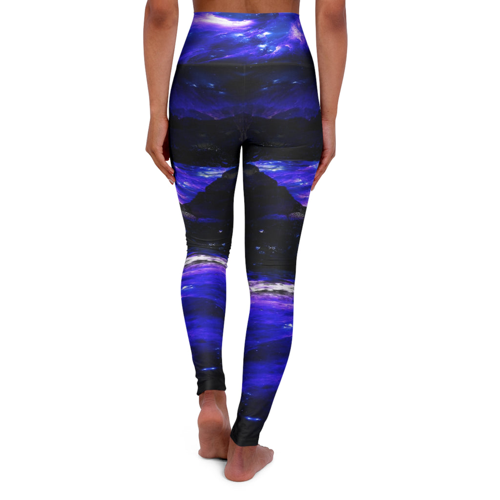 Amethyst Sapphire Somewhere on the Indian Ocean Dreams High Waisted Yoga Legging