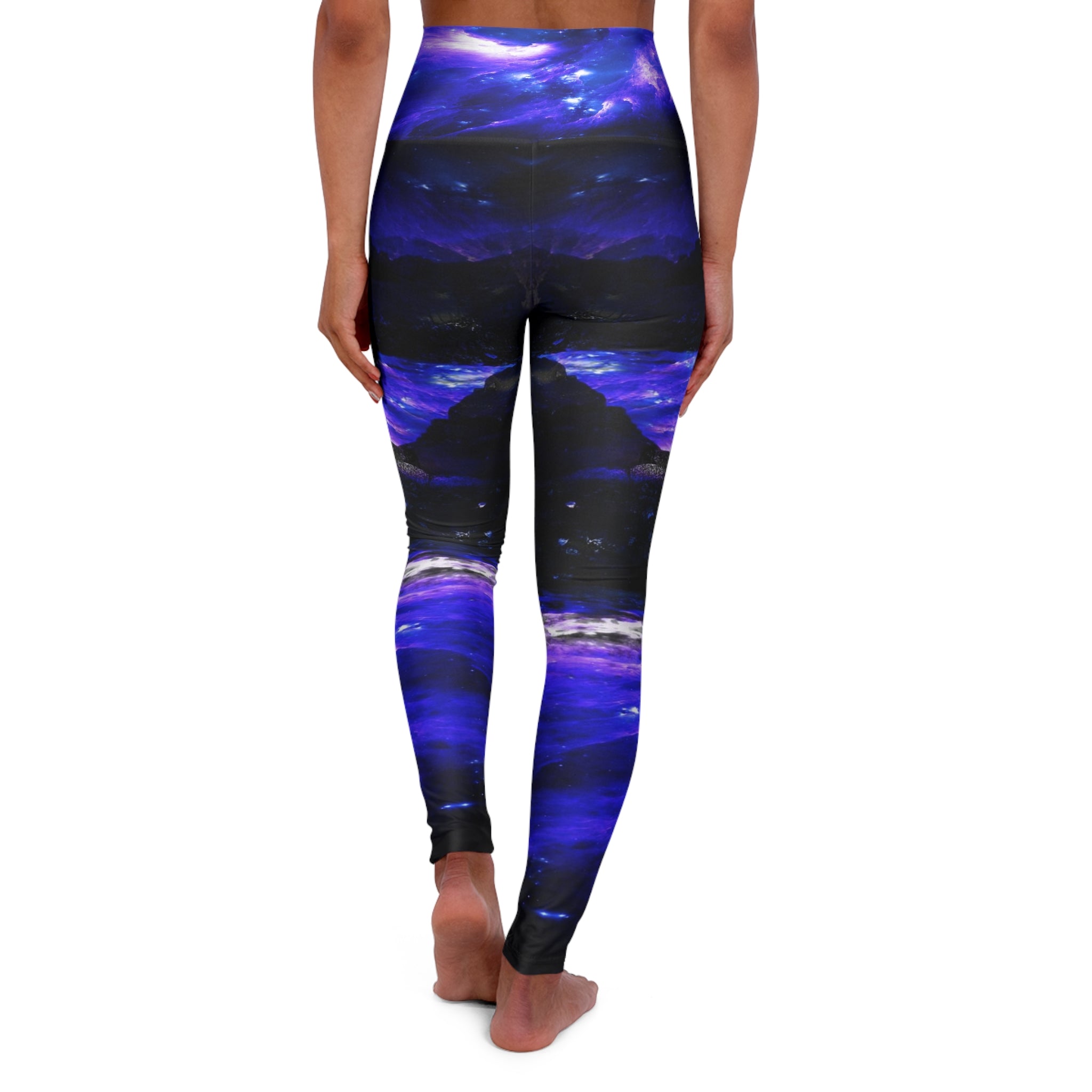 Amethyst Sapphire Somewhere on the Indian Ocean Dreams High Waisted Yoga Legging
