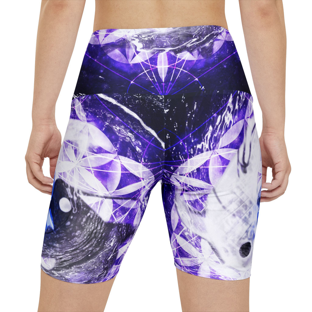 Katerina's Dragon's Eye Desires Koi Meditations Women's Workout Shorts