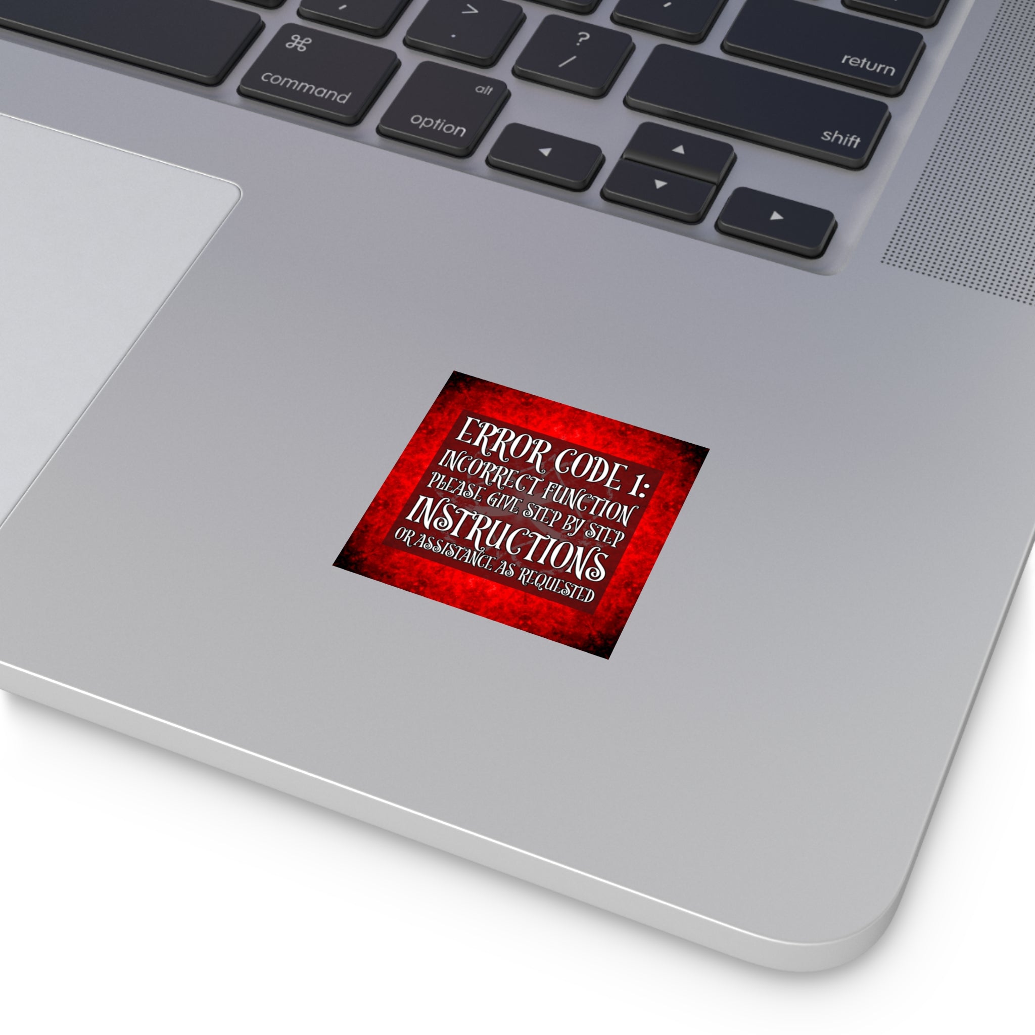 Katerina's Battle Symphony Red Instead Desires 2022 "Error Code 1" Square Stickers, Indoor\Outdoor