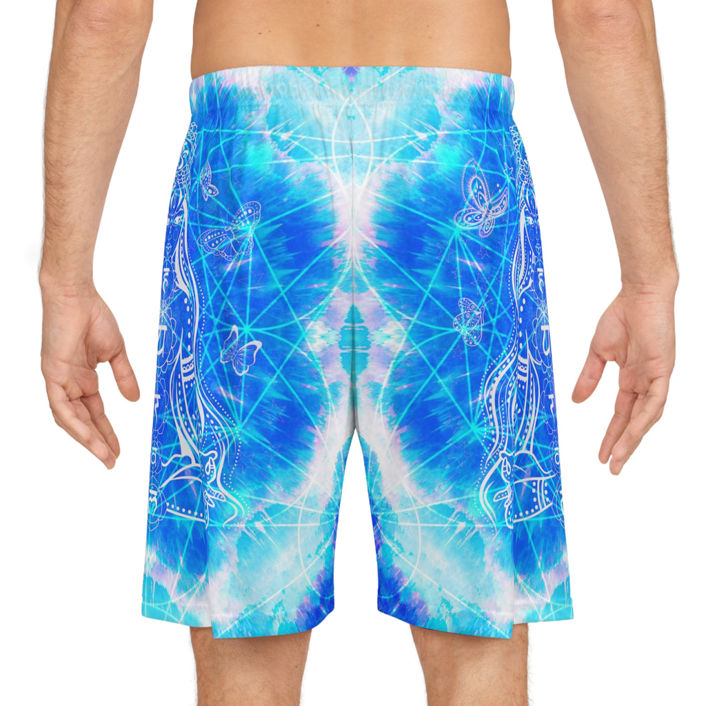 Amen Jin's Blue Sun Cosmic Meditations Basketball Shorts