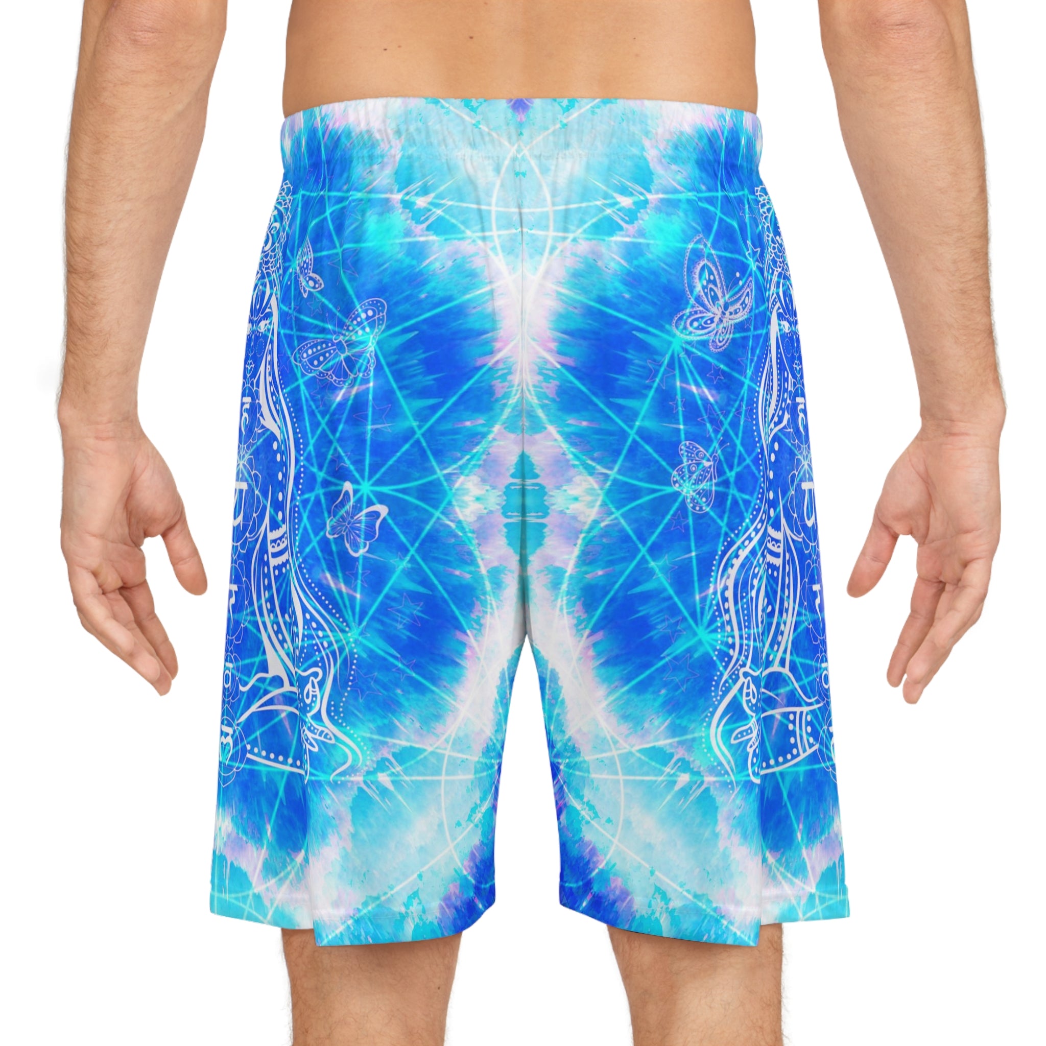 Amen Jin's Blue Sun Cosmic Meditations Basketball Shorts