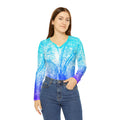 Vernal Tree Dreams Women's Long Sleeve V-Neck Shirt