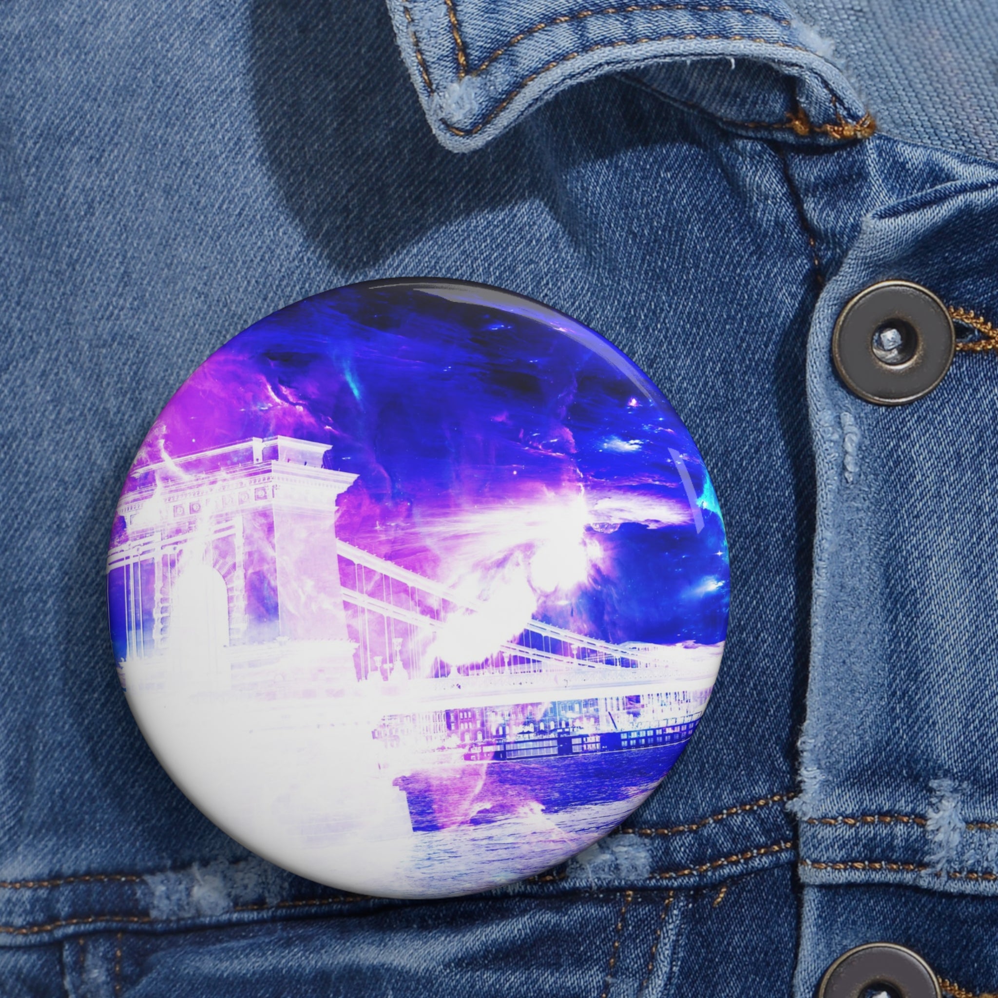 Ad Amoreum Amisis Amethyst Sapphire Budapest Dreams Pin Buttons