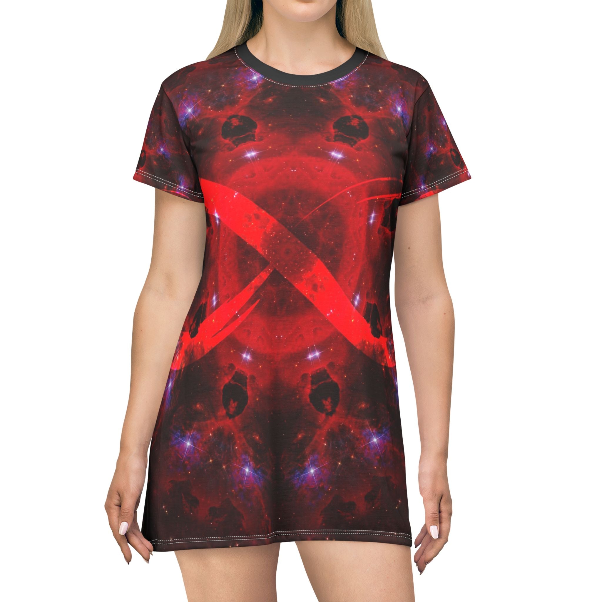 Katerina's Battle Symphony Red Instead Infinity Desires T-Shirt Dress