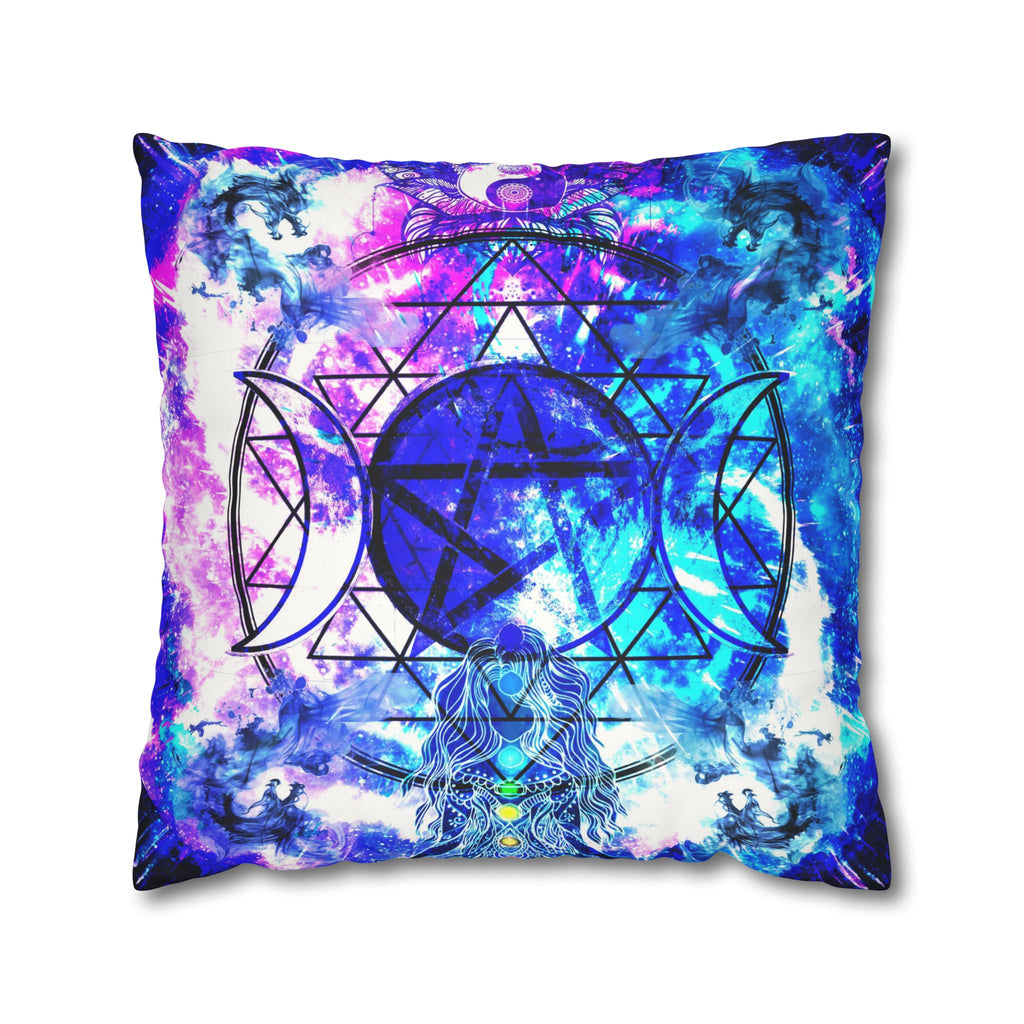 Creation's Magickal Awakening Meditations Faux Suede Square Pillow Case