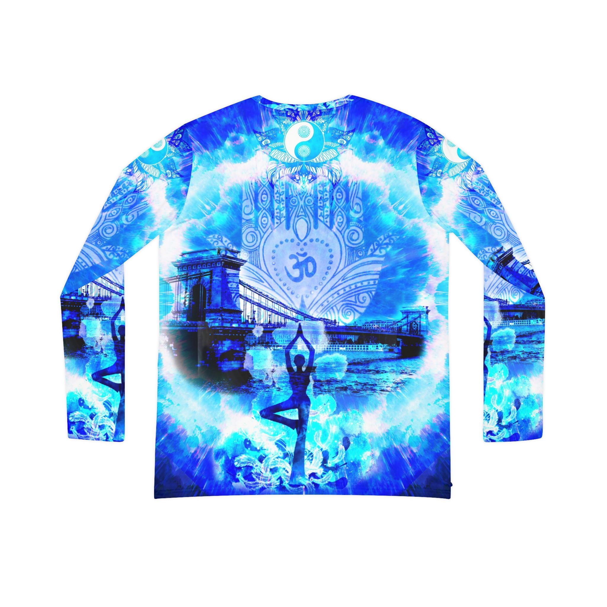 Amen Jin's Blue Sun Budapest Meditations Women's Long Sleeve V-neck Shirt