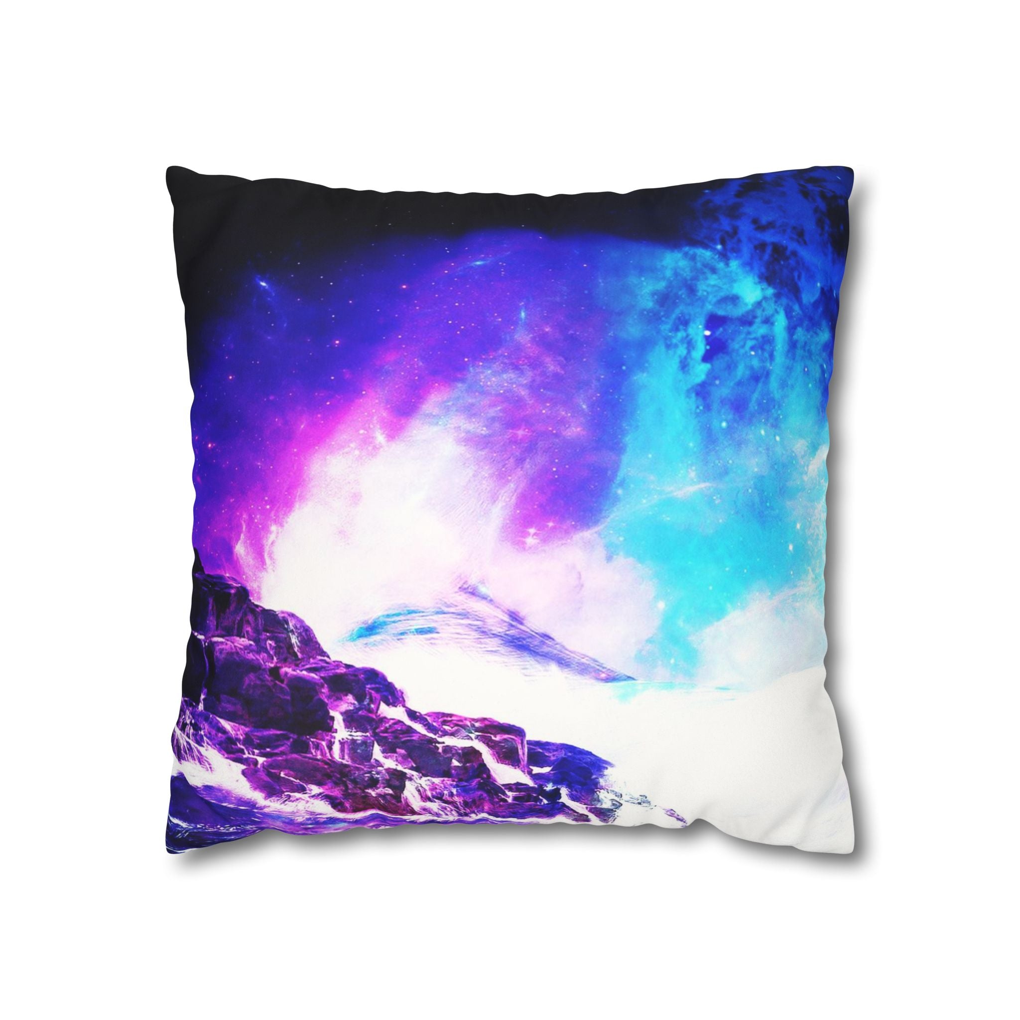 Creation's Heaven Serenity Bay Dreams Faux Suede Square Pillow Case